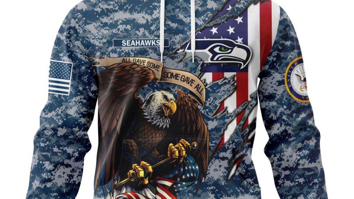 Seattle Seahawks 3D Camo Veteran Hoodie, Shirt