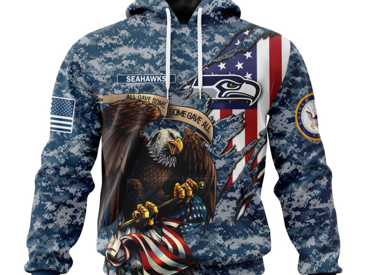 Personalized NFL Seattle Seahawks Honors Veterans And Military Members  Hoodie - Tagotee