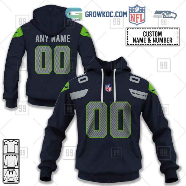 Seattle Seahawks NFL Personalized Home Jersey Hoodie T Shirt