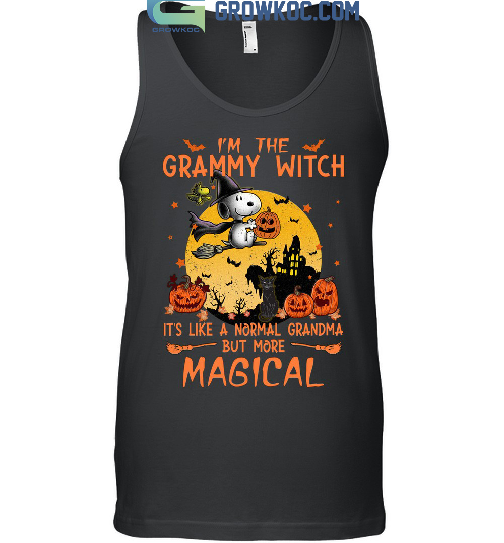 Snoopy Halloween I'm The Grammy Witch It's Like A Normal Grandma But More Magical T Shirt