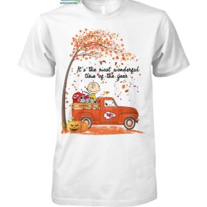 Snoopy Peanuts Kansas City Chiefs It’s The Most Wonderful Time Of The Year T Shirt