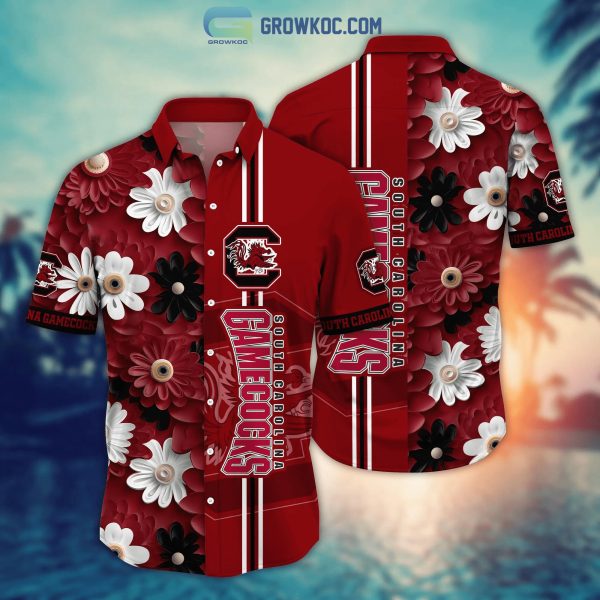 South Carolina Gamecocks NCAA Flower Hawaiian Shirt