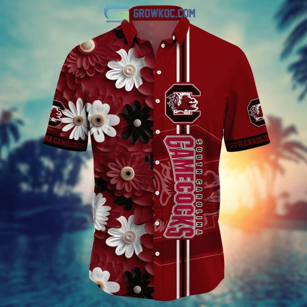 South Carolina Gamecocks NCAA Flower Hawaiian Shirt