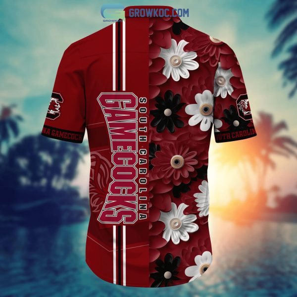 South Carolina Gamecocks NCAA Flower Hawaiian Shirt