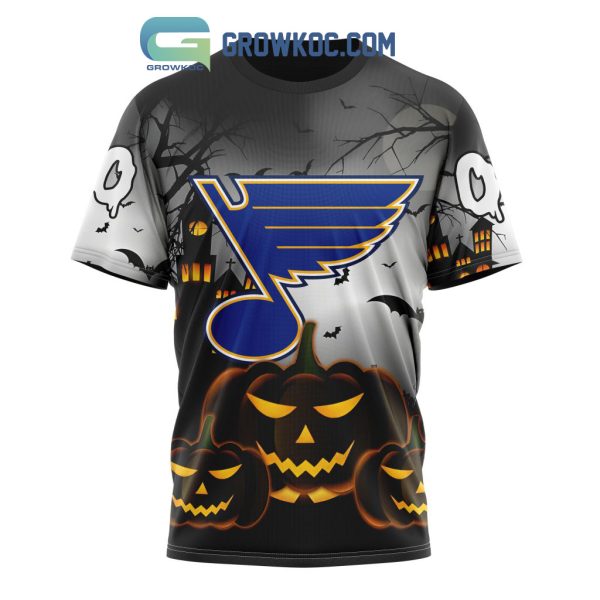 St. Louis Blues NHL Special Pumpkin Halloween Night Hoodie T Shirt