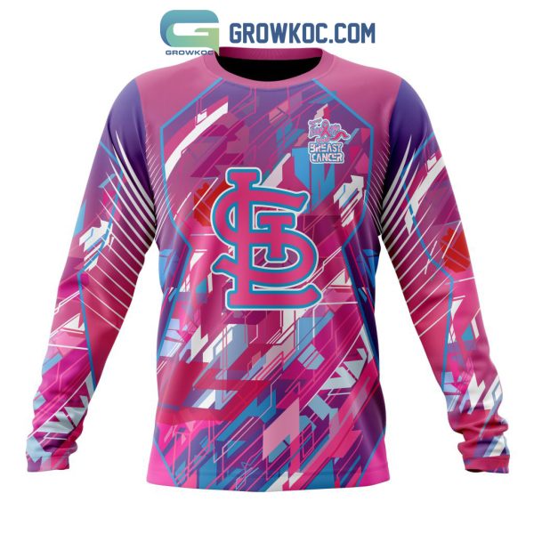 St. Louis Cardinals Mix Grateful Dead Mlb Special Design I Pink I Can! Fearless Against Breast Cancer Hoodie T Shirt
