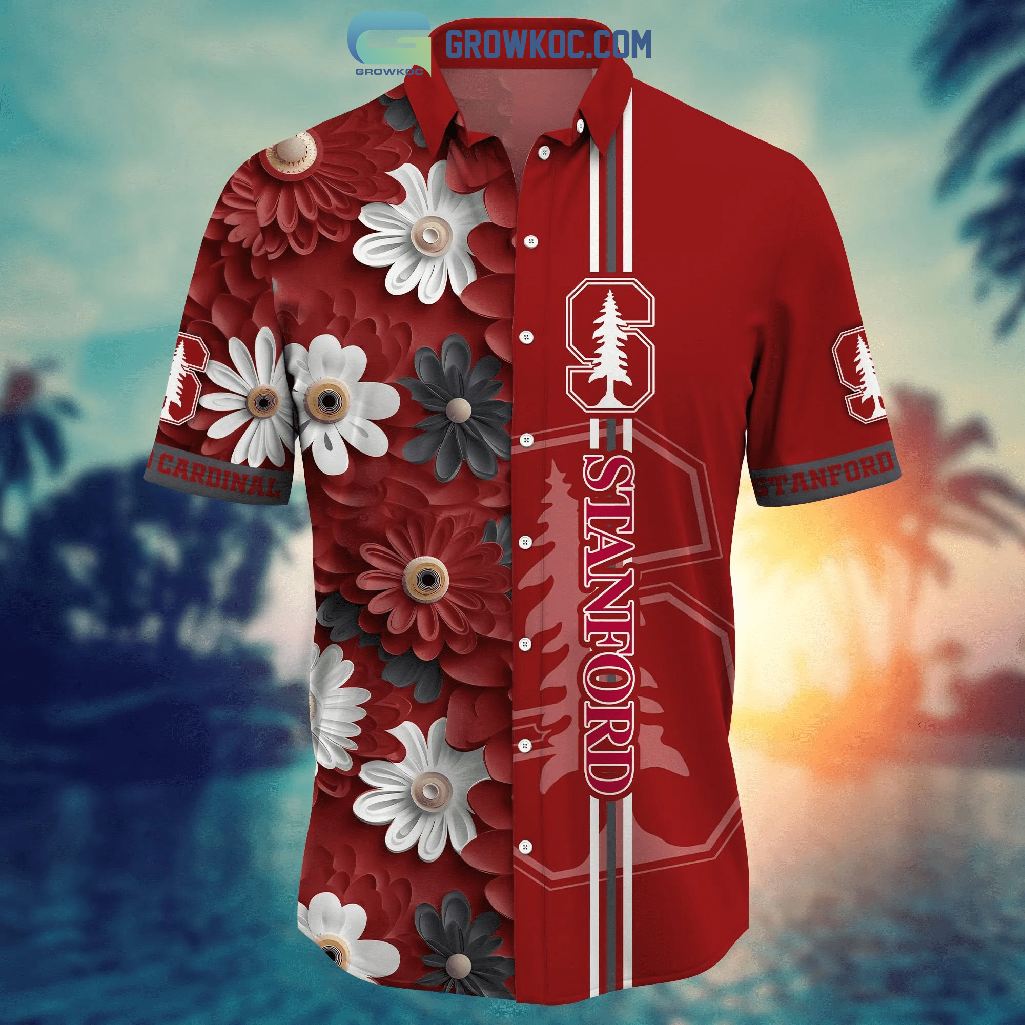 Stanford Cardinal NCAA Flower Hawaiian Shirt 3D Shirt, Stanford