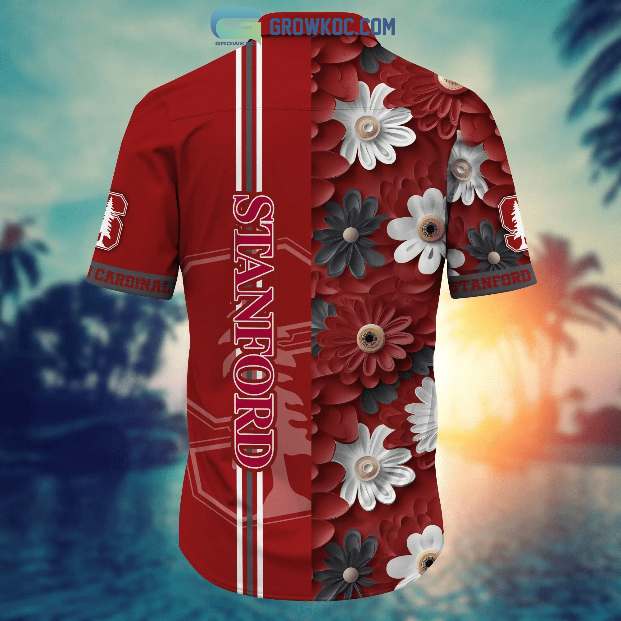 NCAA Stanford Cardinal Flower Cheap Hawaiian Shirt 3D Shirt