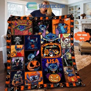 Stitch Halloween Trick Or Treat Custom Fleece Blanket Quilt