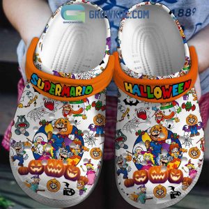 Super Mario Halloween Pumpkin Clogs Crocs