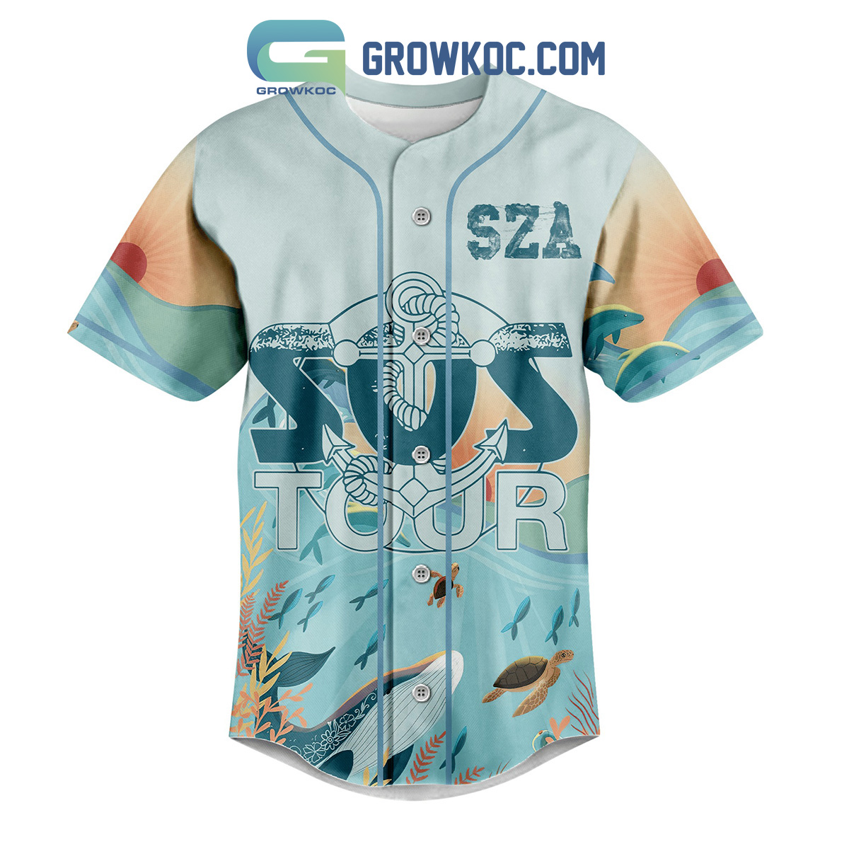 SZA SOS Album CUSTOM Baseball Jersey -  Worldwide
