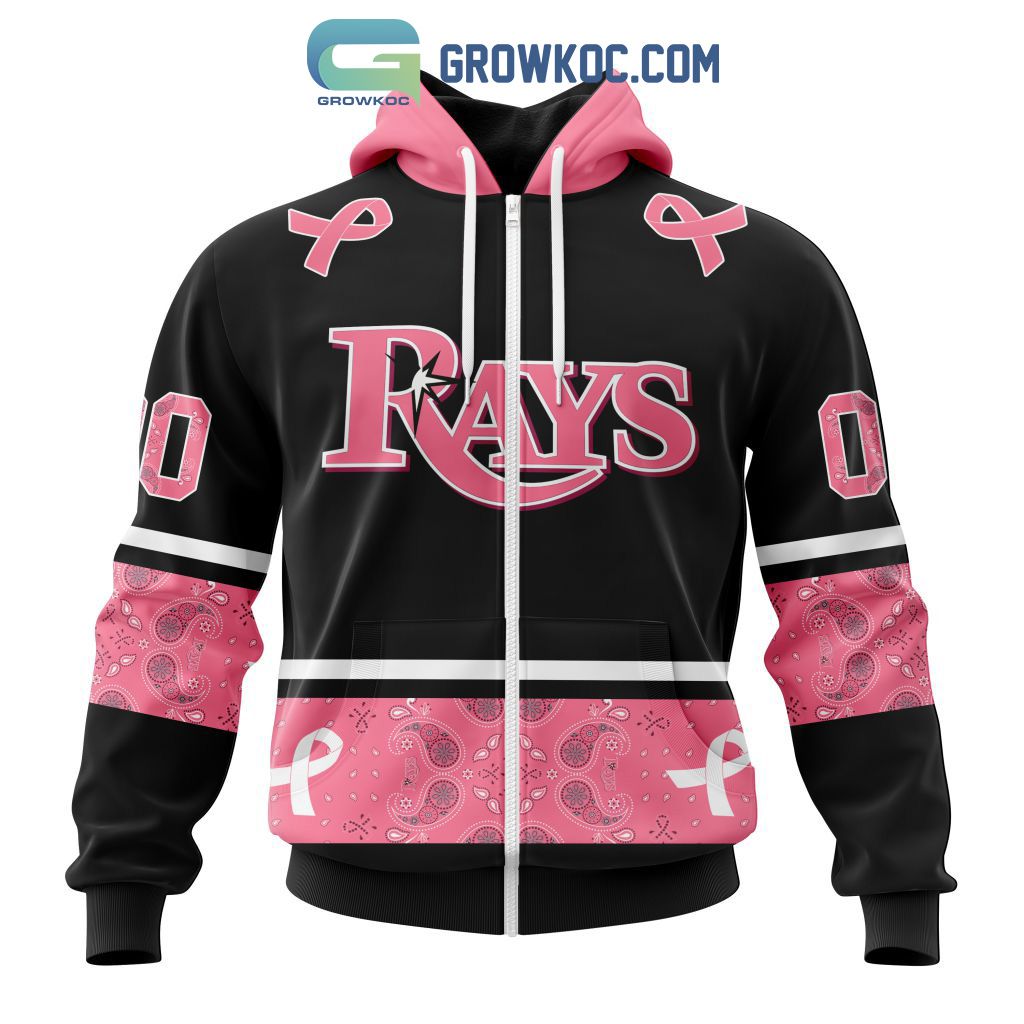 Tampa Bay Rays MLB In Classic Style With Paisley In October We Wear Pink  Breast Cancer Hoodie T Shirt - Growkoc