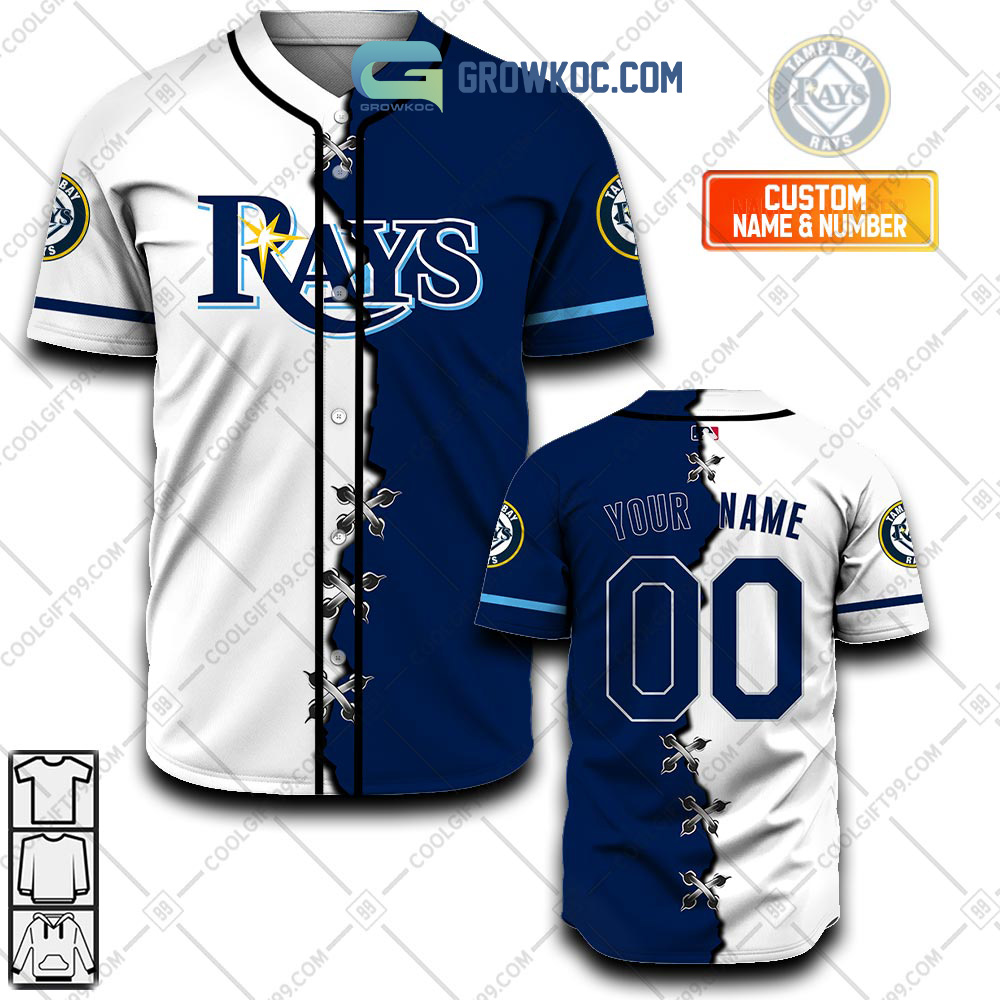 Tampa Bay Rays Custom Name & Number Baseball Jersey Shirt Best Gift For Men  And Women