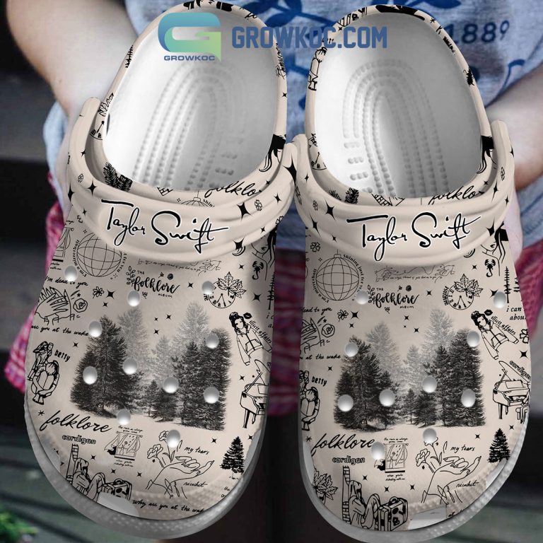 Taylor Swift Folklore Album Clogs Crocs - Growkoc