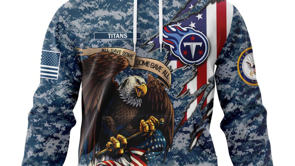 Tennessee Titans Military Hoodies 3D Shirt Long Sleeve New Season -  Reallgraphics