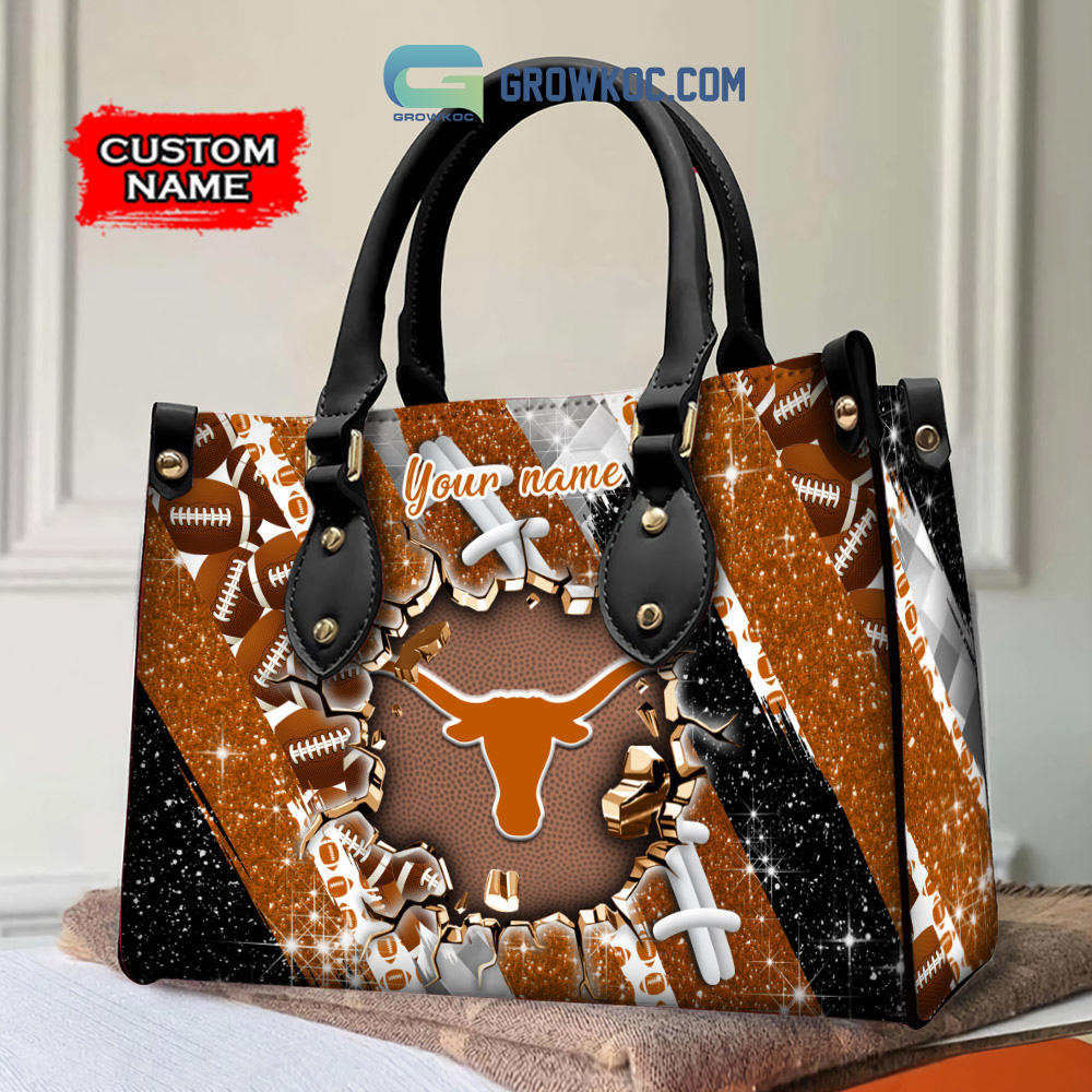 Texas Longhorns Personalized Diamond Design Women Handbags and