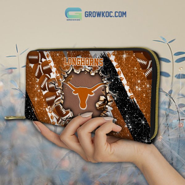 Texas Longhorns Personalized Diamond Design Women Handbags and Woman Purse Wallet