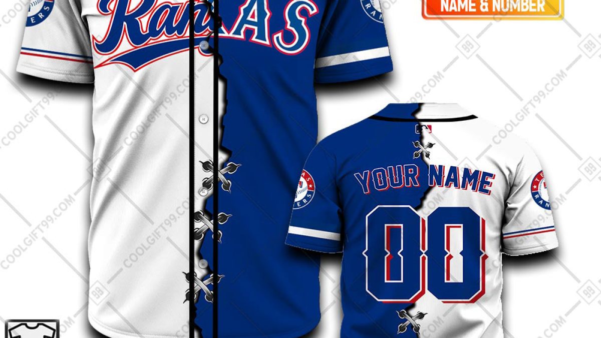 Texas Rangers Personalized Name MLB Fans Stitch Baseball Jersey Shirt