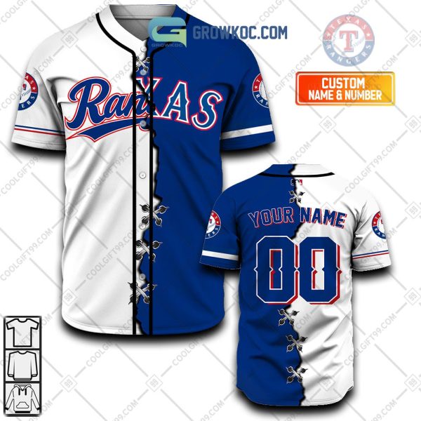 Texas Rangers MLB Personalized Mix Baseball Jersey