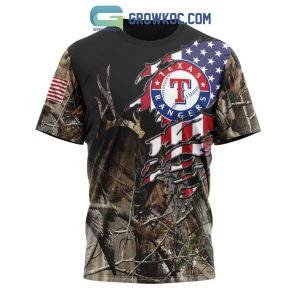 Mens Texas Rangers Shirt 3D Special Hunting Camo Texas Rangers