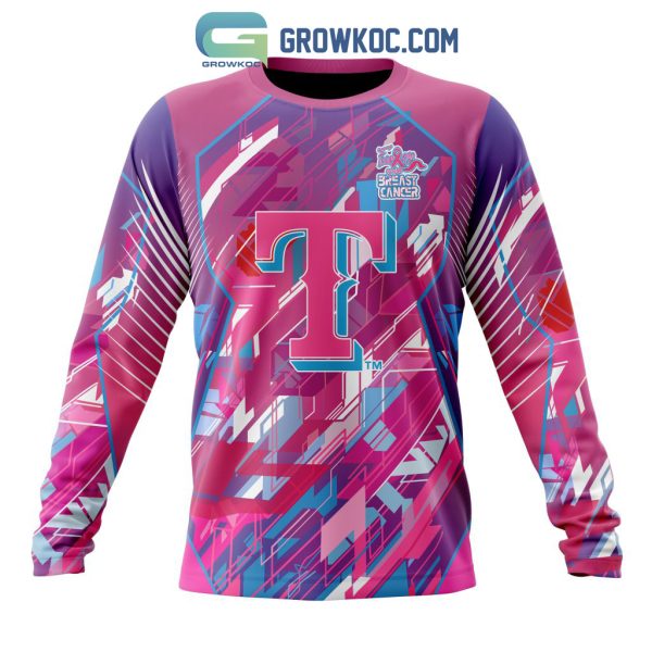 Texas Rangers Mlb Special Design I Pink I Can! Fearless Against Breast Cancer Hoodie T Shirt