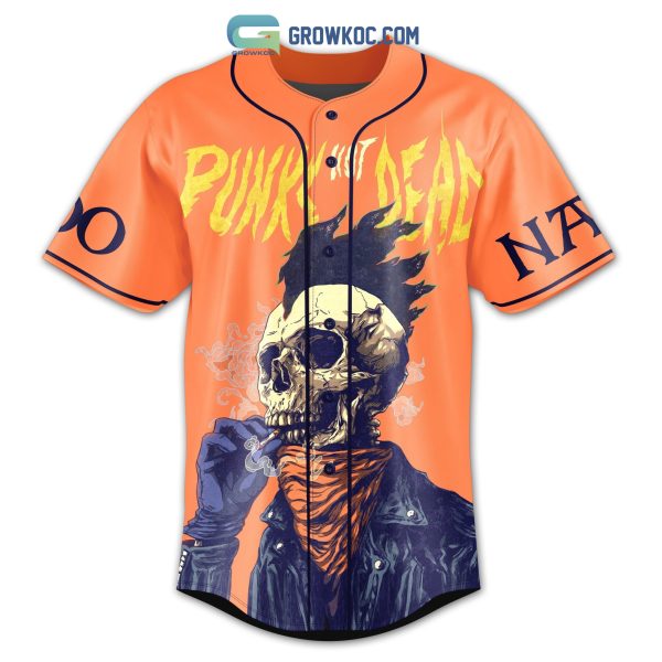 The Exploited Punks Not Dead Personalized Orange Design Baseball Jersey