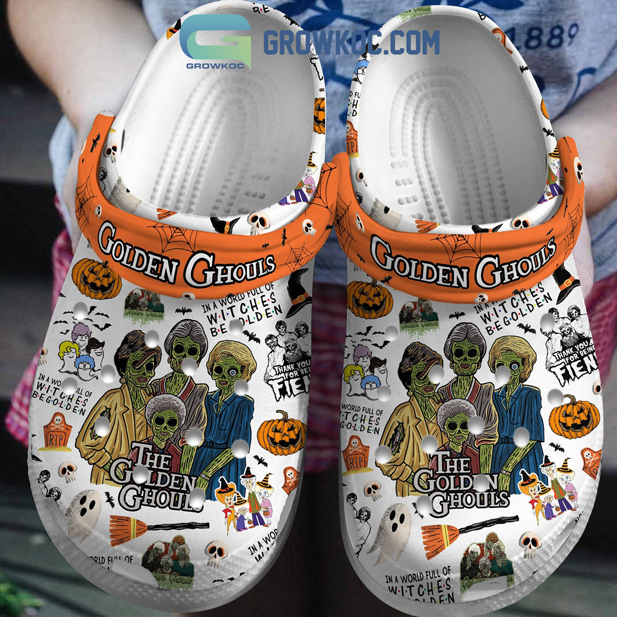 The Golden Ghouls Thank You For Being A Fiend Clogs Crocs