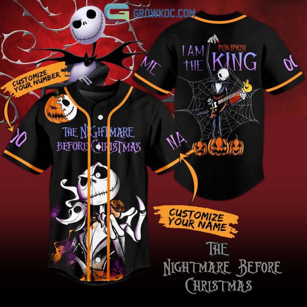 The Nightmare Before Christmas I Am The Pumpkin King Personalized Baseball Jersey