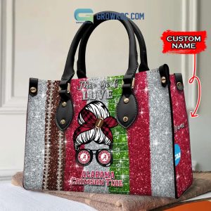 This Girl Love Alabama Crimson Tide NCAA Personalized Women Handbags And Women Purse Wallet