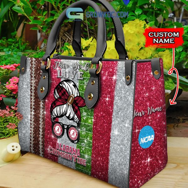 This Girl Love Alabama Crimson Tide NCAA Personalized Women Handbags And Women Purse Wallet
