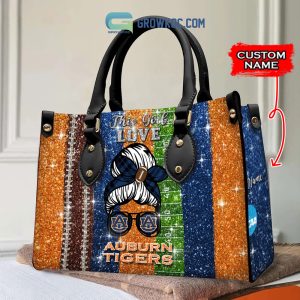 NCAA Auburn Tigers Custom Name Women Handbags And Women Purse Wallet