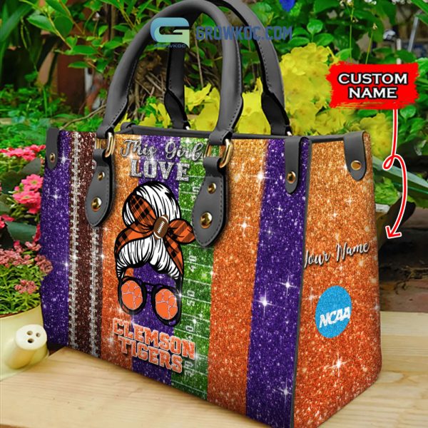 This Girl Love Clemson Tigers NCAA Personalized Women Handbags And Women Purse Wallet