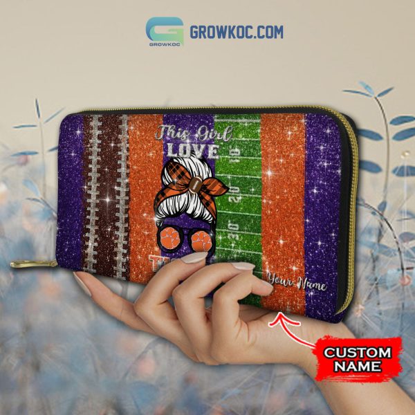 This Girl Love Clemson Tigers NCAA Personalized Women Handbags And Women Purse Wallet