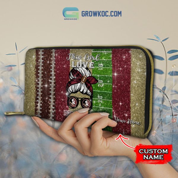 This Girl Love Florida State Seminoles NCAA Personalized Women Handbags And Women Purse Wallet