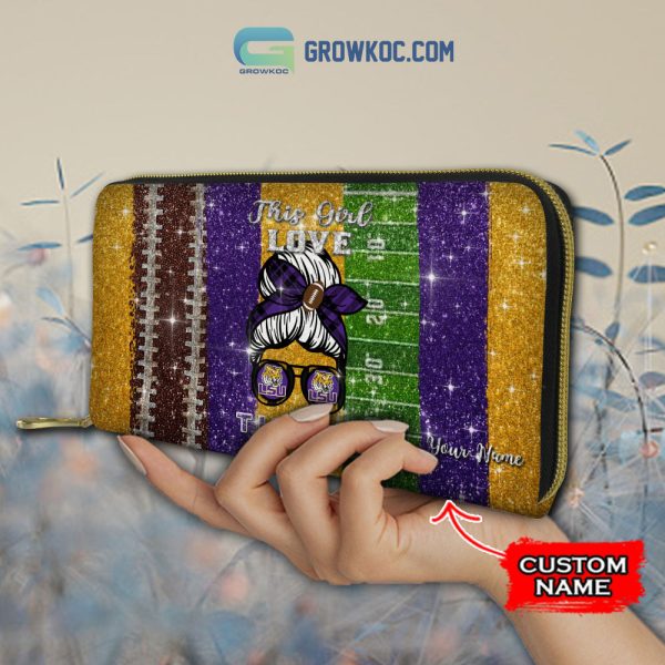 This Girl Love LSU Tigers NCAA Personalized Women Handbags And Women Purse Wallet