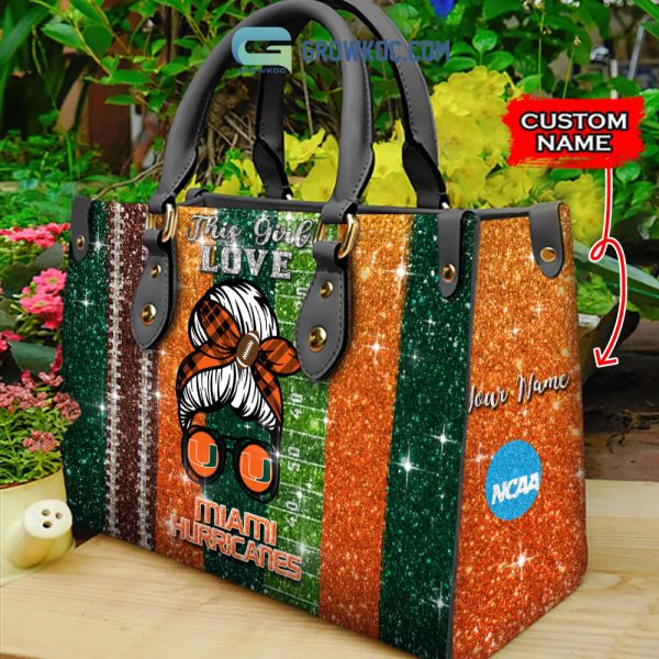 This Girl Love Miami Hurricanes NCAA Personalized Women Handbags And Women Purse Wallet