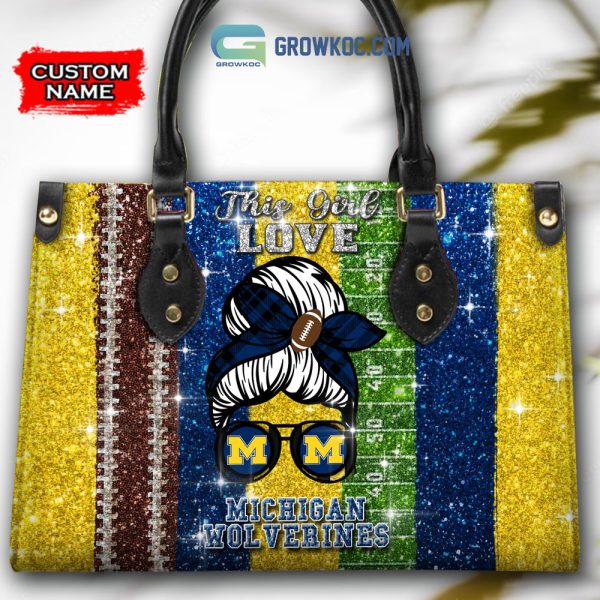 This Girl Love Michigan Wolverines NCAA Personalized Women Handbags And Women Purse Wallet