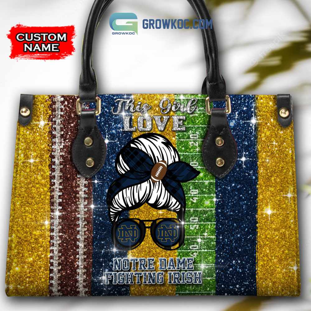 This Girl Love Notre Dame Fighting Irish NCAA Personalized Women Handbags And Women Purse Wallet