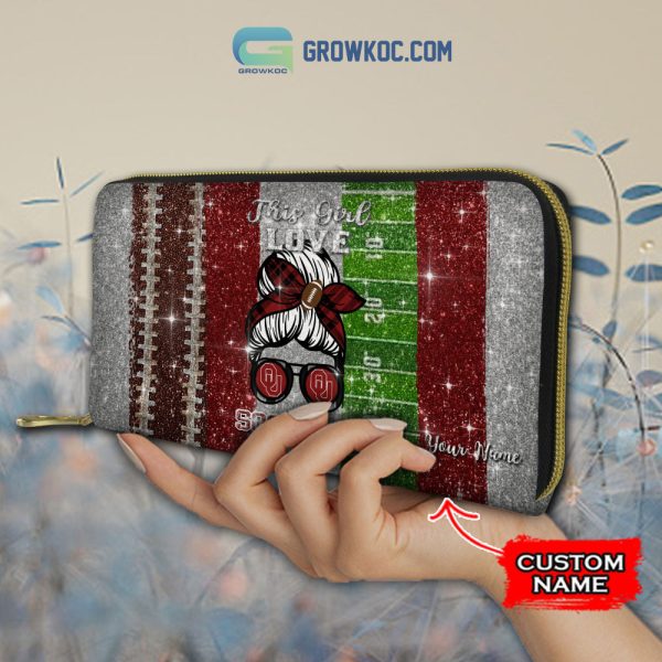 This Girl Love Oklahoma Sooners NCAA Personalized Women Handbags And Women Purse Wallet
