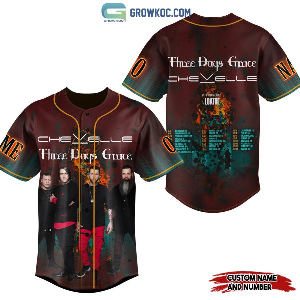 Three Days Grace Chevelle Personalized Baseball Jersey