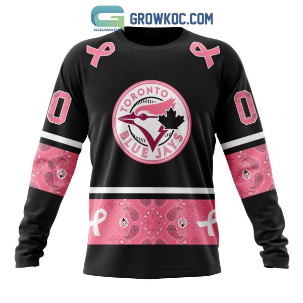 Toronto Blue Jays MLB In Classic Style With Paisley In October We Wear Pink Breast Cancer Hoodie T Shirt