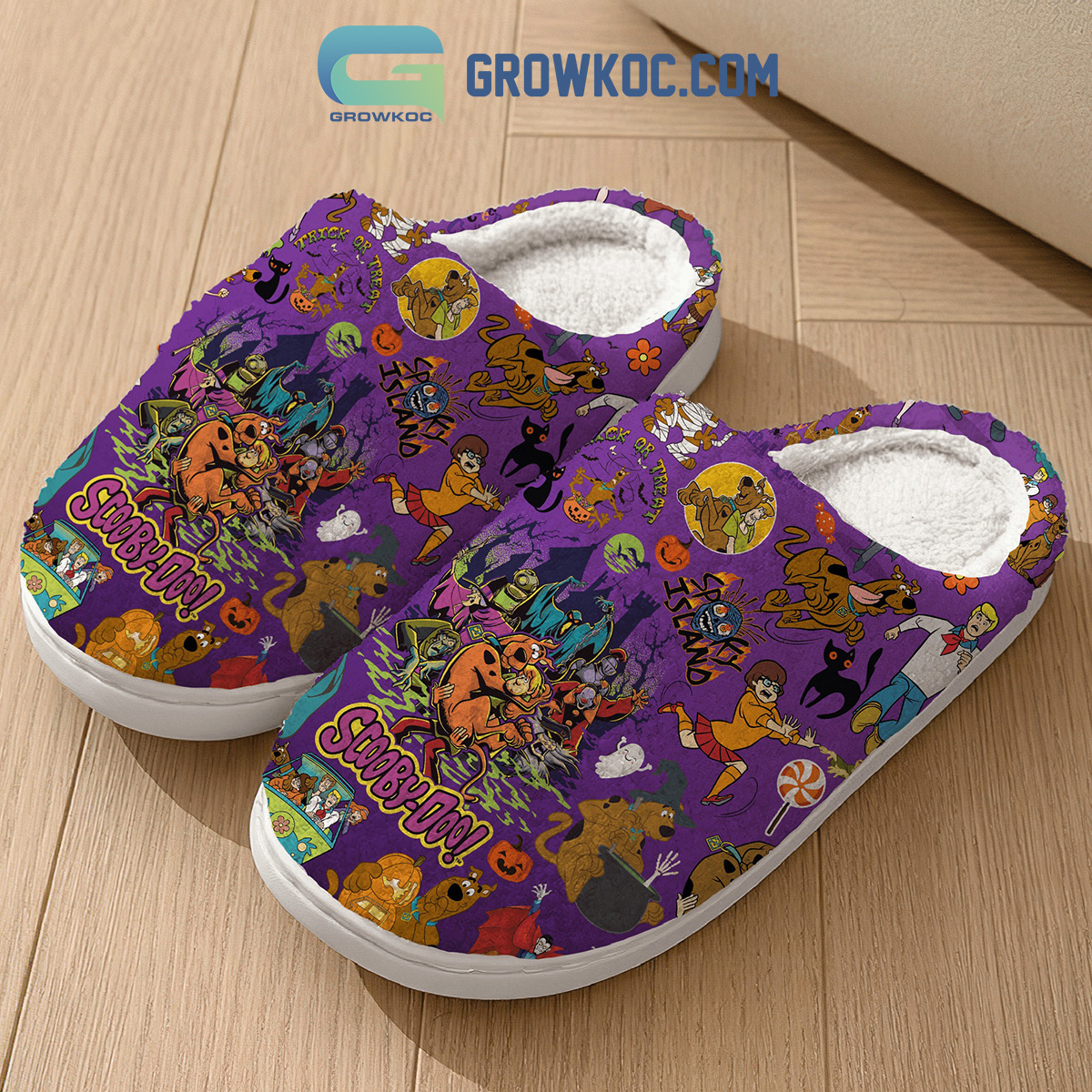 Trick Or Treat Halloween Spooky Island Scooby Doo House Slippers