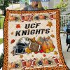 Texas Longhorns NCAA Football Welcome Fall Pumpkin Halloween Fleece Blanket Quilt