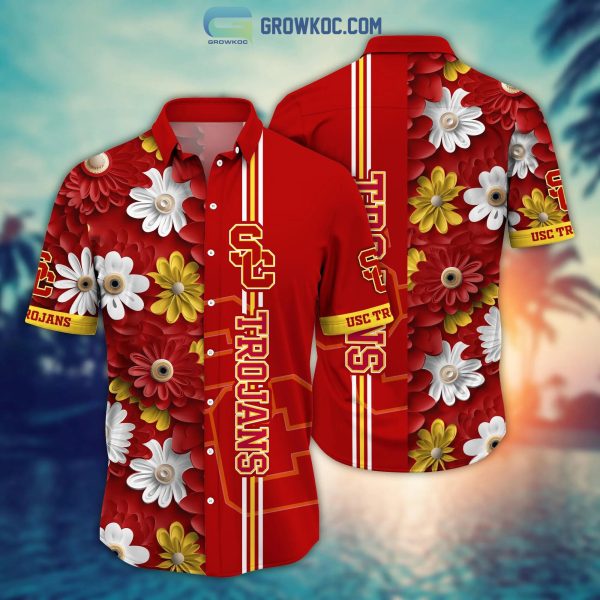 USC Trojans NCAA Flower Hawaiian Shirt