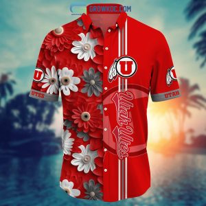 Utah Utes NCAA Flower Hawaiian Shirt