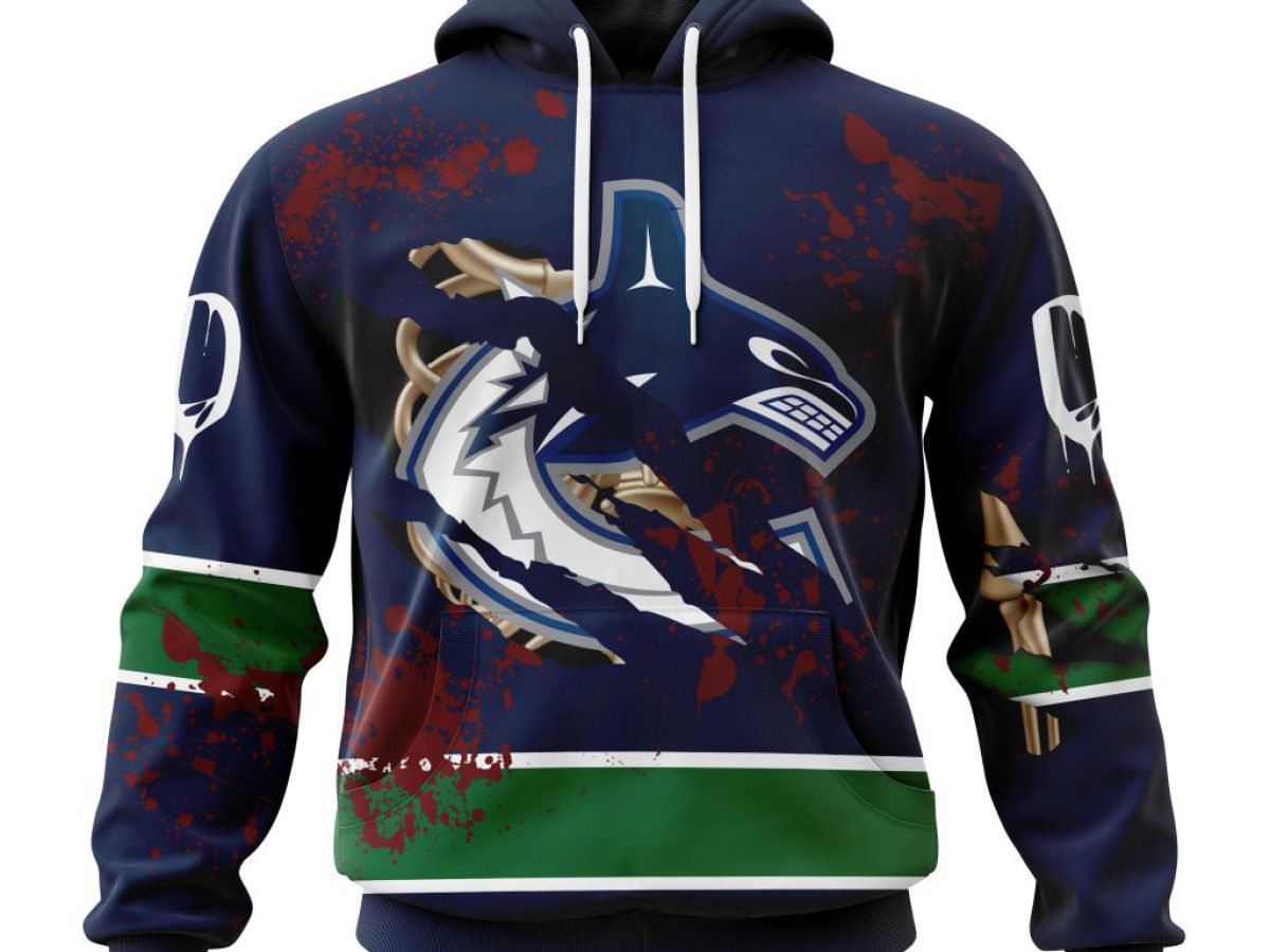 Vancouver Canucks NHL Special Jack Skellington Halloween Concepts Hoodie T  Shirt - Growkoc