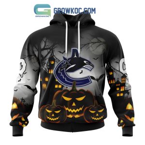 Vancouver Canucks NHL Special Pumpkin Halloween Night Hoodie T Shirt