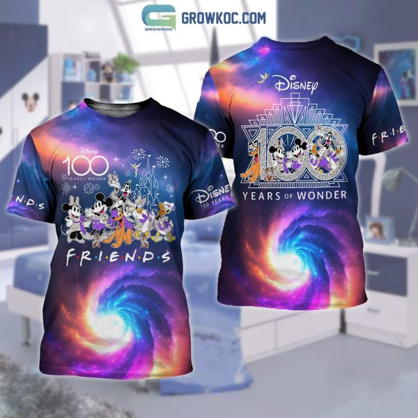 Walt Disney 100 Years Friends Mickey Minnie Pluto Hoodie T Shirt