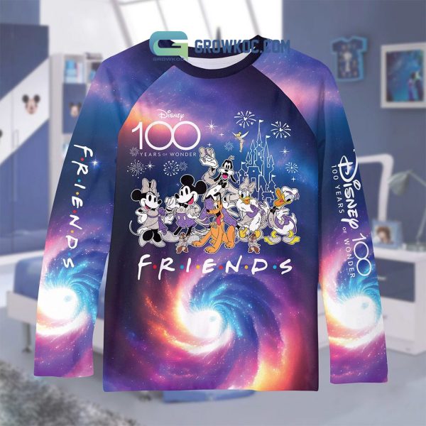 Walt Disney 100 Years Friends Mickey Minnie Pluto Hoodie T Shirt