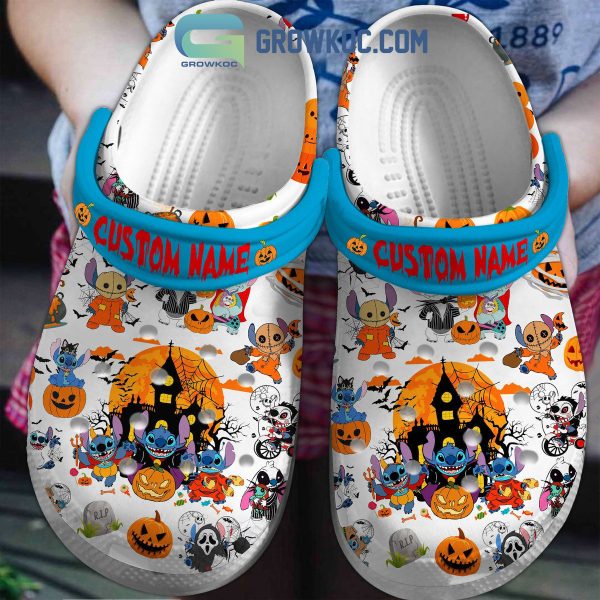 Walt Disney Stitch Ohana Halloween Custom Name Clogs Crocs